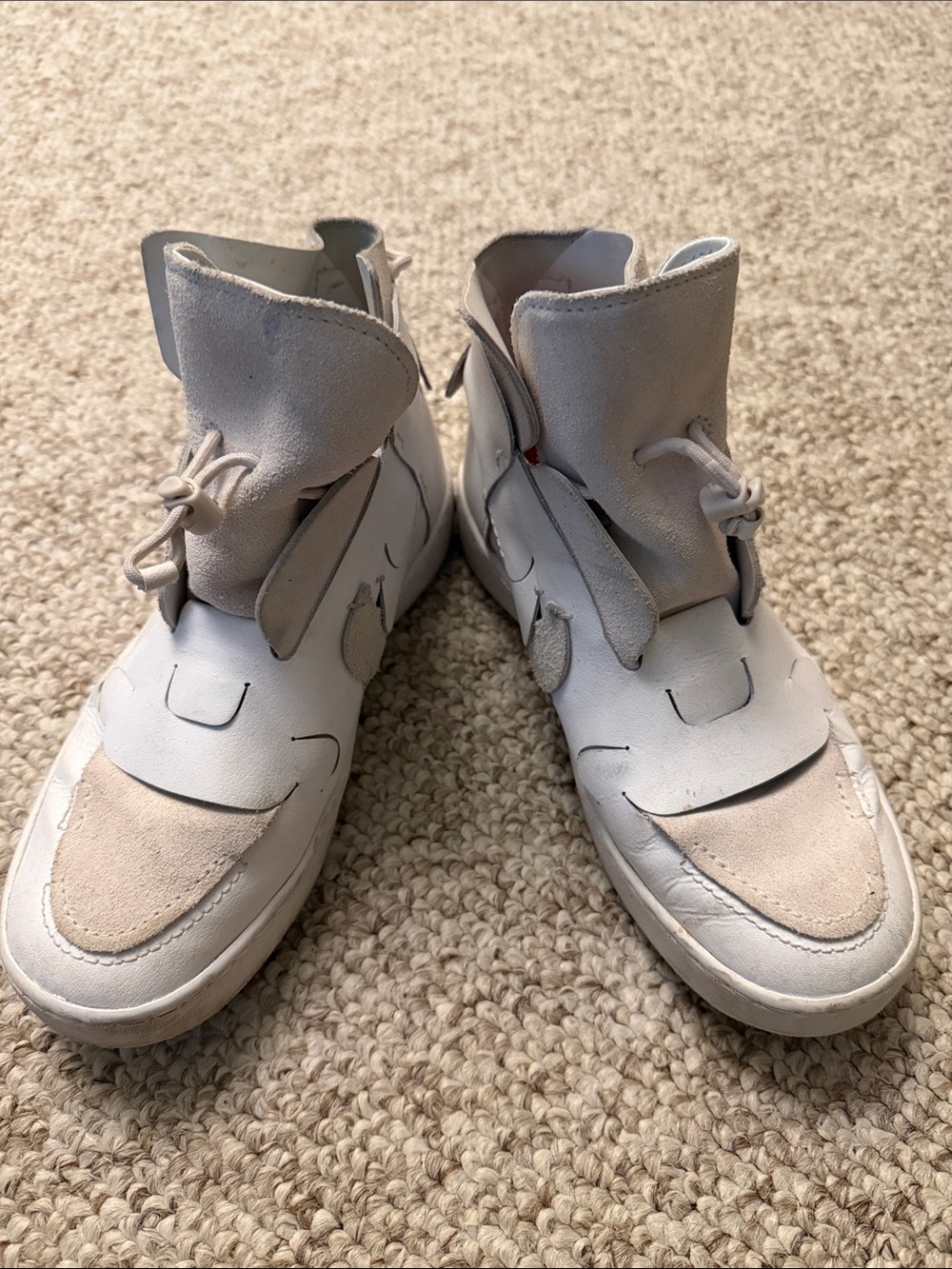 Nike Women's White High-Top Suede & Leather Sneakers